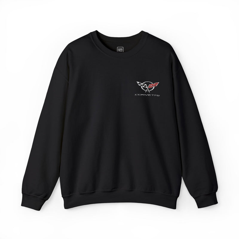 Corvette C5 Embroidered Logo Heavy Blend Sweatshirt - Classic Fit Hoodie for Men & Women – Soft, Warm, Stylish Pullover for Everyday Wear