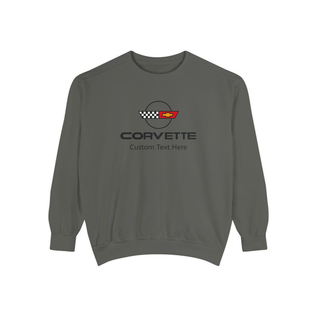 Personalized C4 Corvette Comfort Colors® Unisex Garment-Dyed Premium Sweatshirt, Cotton Blend, Relaxed Fit, Chevrolet Enthusiasts, Official Licensed Apparel, Perfect Gift for Him or Her