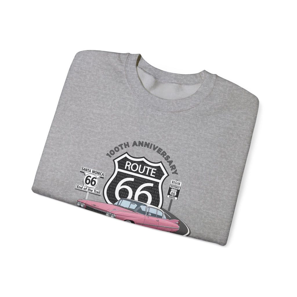 Pink Cadillac Route 66 100th Anniversary Cotton Blend Sweatshirt – Legends of the Road