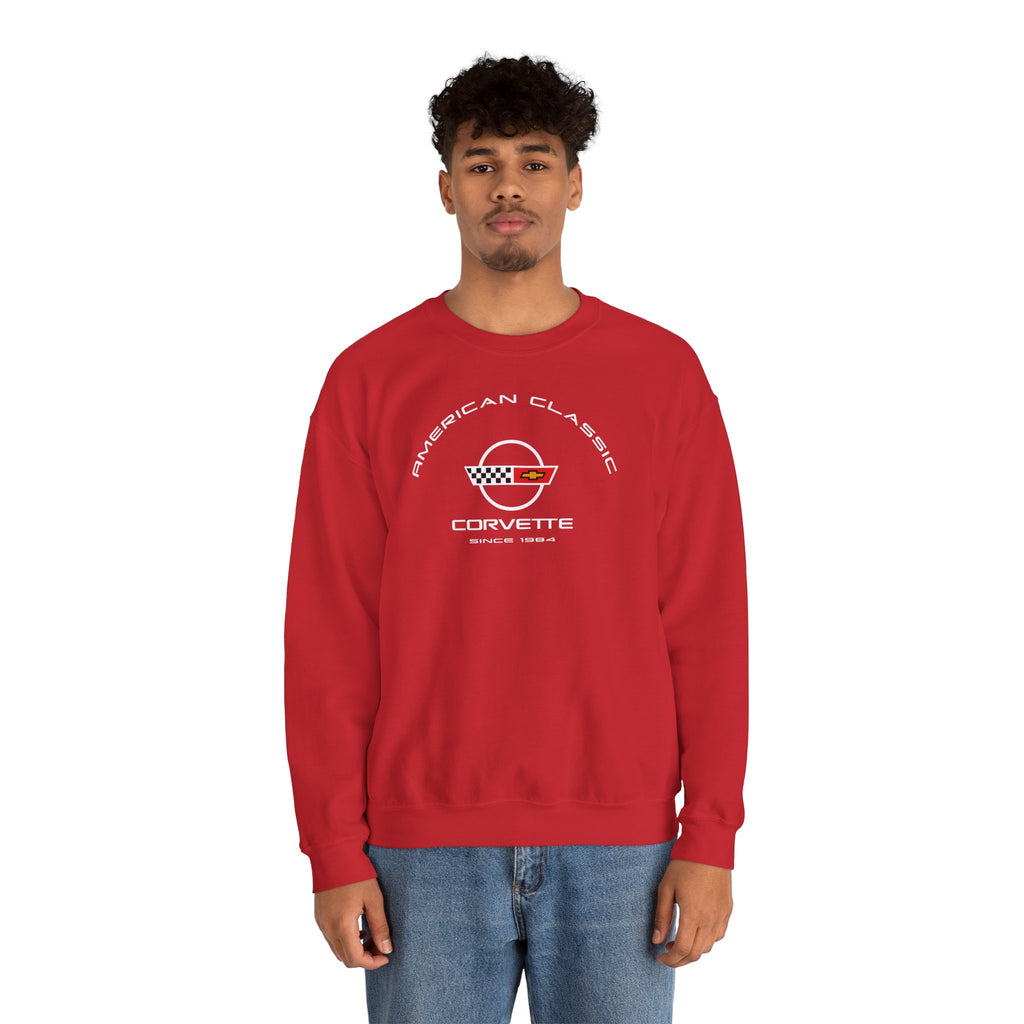 C4 Corvette Crew Neck Long Sleave Heavy Duty Sweatshirt, perfect for cool crisp days, DE