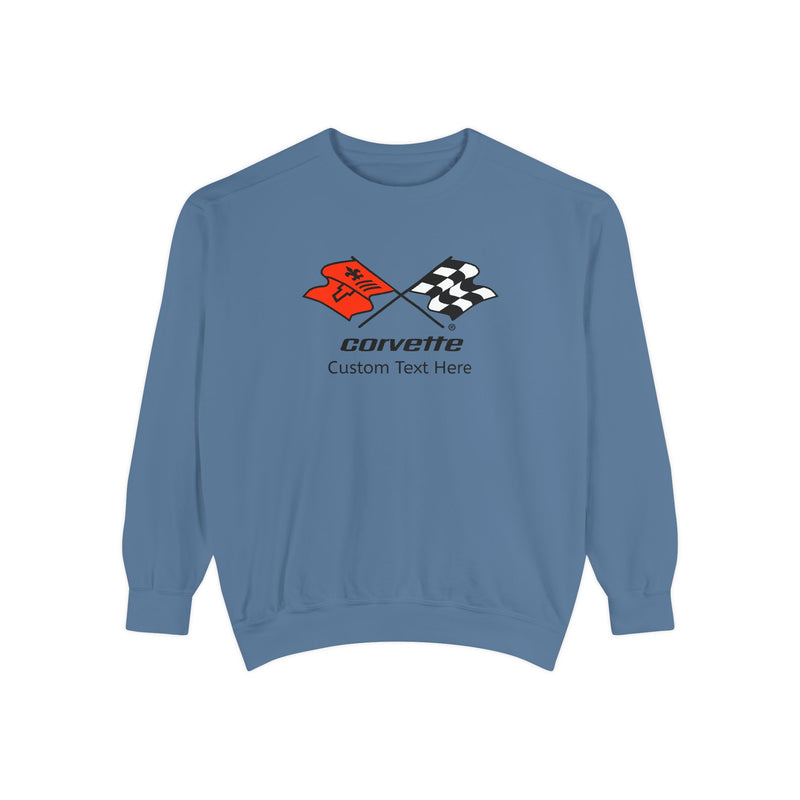 Personalized C3 Corvette Comfort Colors Unisex Garment-Dyed Premium Sweatshirt, Cotton Blend, Relaxed Fit, Chevrolet Car Lovers, Chevy Fans, Official Licensed Apparel, Ideal Custom Gift for Him or Her, A Signature Select Product