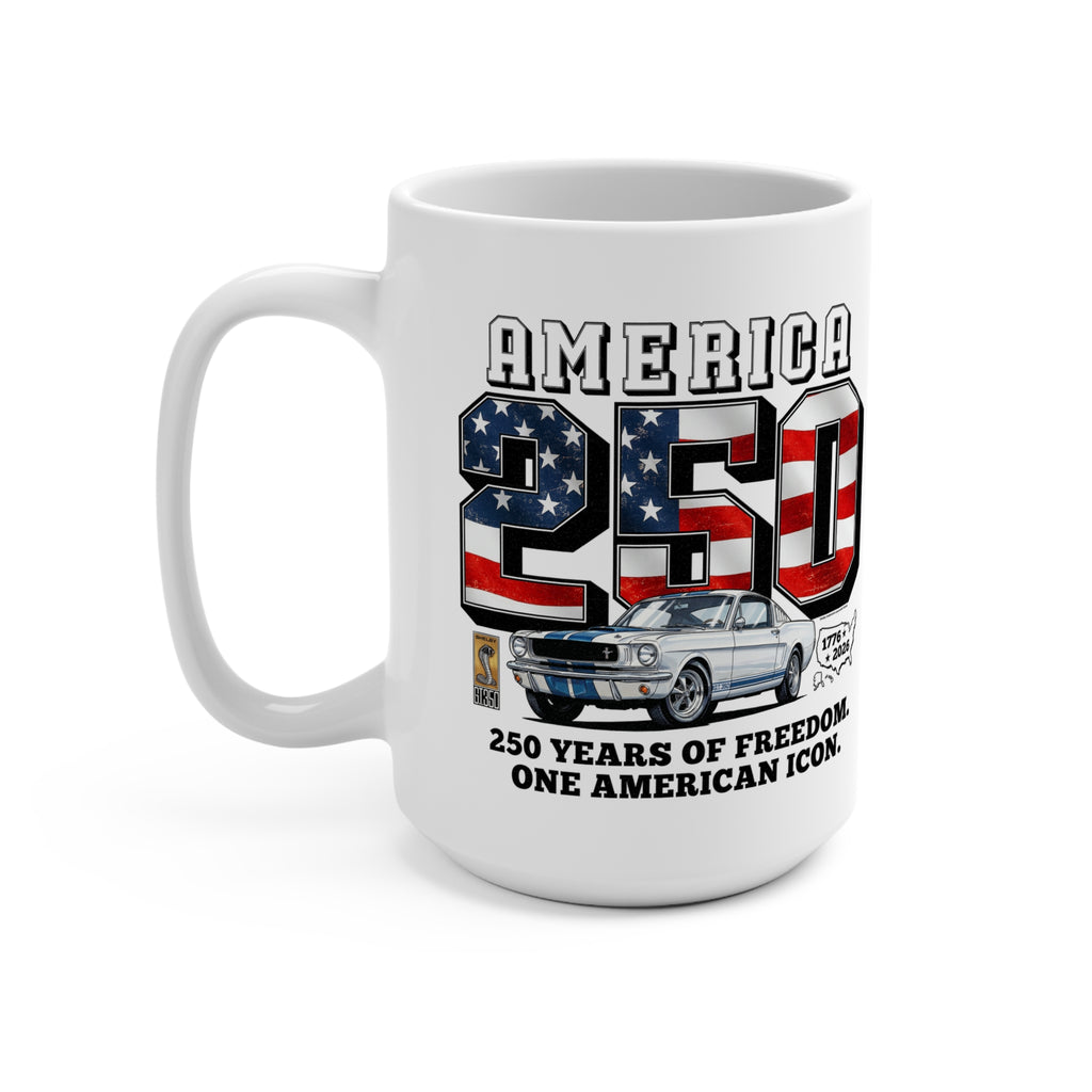 Shelby White GT350 "One American Icon" America 250 15 oz Mug