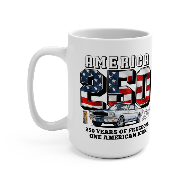 Shelby White GT350 "One American Icon" America 250 15 oz Mug
