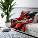 Personalized C2 Corvette Racing Decorative Diagonal Pattern Sherpa Blanket, Perfect for Chilly Days