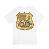Legends of Route 66 100th Anniversary Landmark Shield Design Cotton Front and Back Printed Short Sleeve Tee