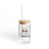 Corvette C2 16oz Clear Plastic Sipper – Corvette Script & C2 Logo | Gift for Car Enthusiasts, Summer BBQs, Nostalgic Kitchen Decor