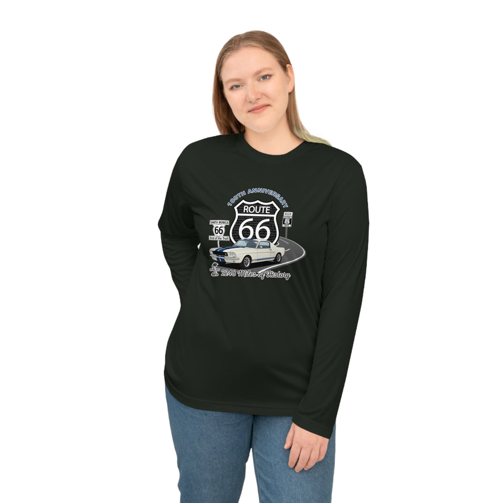 Shelby GT350 Route 66 100th Anniversary Long Sleeve Performance Shirt-Legends of the Road, Shelby Fan Favorite