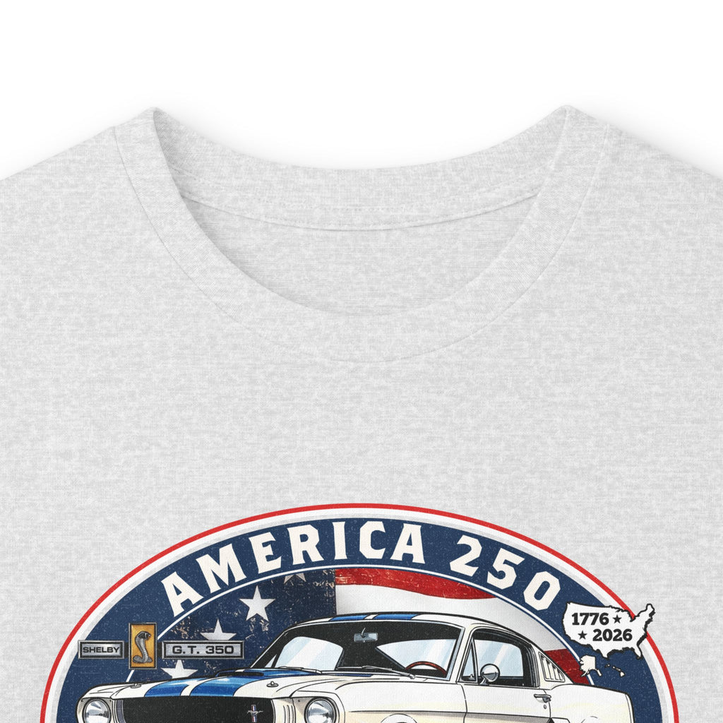 Shelby GT350 "Red. White. Shelby." America 250 Oval Long-Sleeve T-Shirt