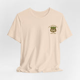 Legends of Route 66 100th Anniversary Landmark Map Design Cotton Front and Back Printed Short Sleeve Tee