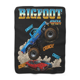 BIGFOOT 4X4X4® "Smash! Crunch! Crush Carbon" 50x60 USA-Made Sherpa Blanket — Ultra-Soft Plush Throw