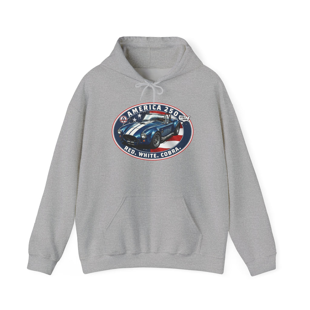 Shelby Blue Cobra "Red. White. Cobra." America 250 1776–2026 Hoodie