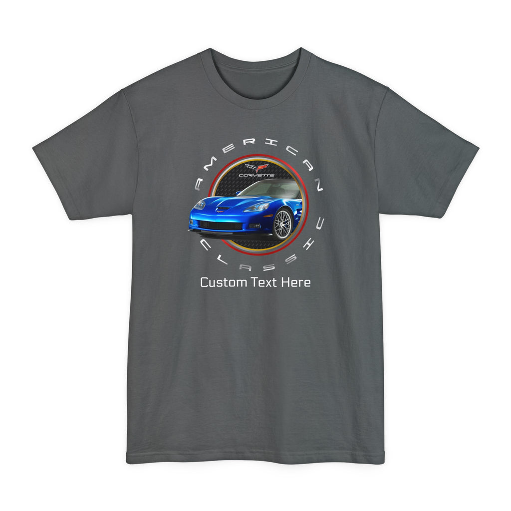 C6 Corvette Personalized Circle Logo Unisex Short Sleeve T-Shirt, Cotton Tall Beefy-T®, Car Enthusiast Gift