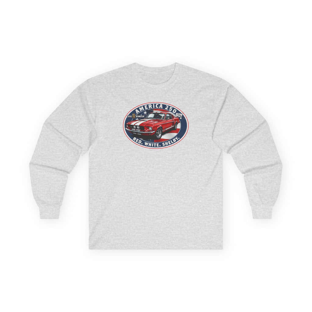 1967 Shelby GT500 "Red. White. Shelby." America 250 Long-Sleeve T-Shirt