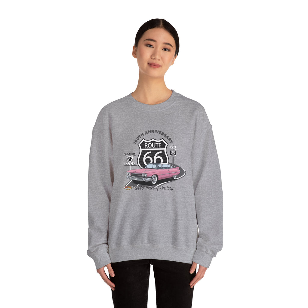 Pink Cadillac Route 66 100th Anniversary Cotton Blend Sweatshirt – Legends of the Road