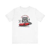 C6 Corvette Route 66 100th Anniversary Short Sleeve Tee – Legends of the Road, Perfect for the Corvette Fan