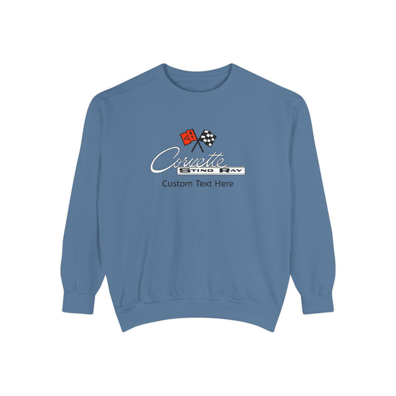 Personalized C2 Corvette Comfort Colors Unisex Garment-Dyed Premium Sweatshirt, Cotton Blend, Relaxed Fit for Chevrolet Car Enthusiasts, Official GM Licensed Apparel, Custom Gift for Him or Her, A Signature Select Product