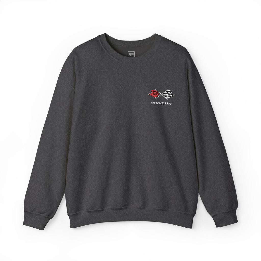 Corvette C3 Embroidered Logo Heavy Blend Sweatshirt - Classic Fit Sweatshirt for Men & Women – Soft, Warm, Stylish Pullover for Everyday Wear