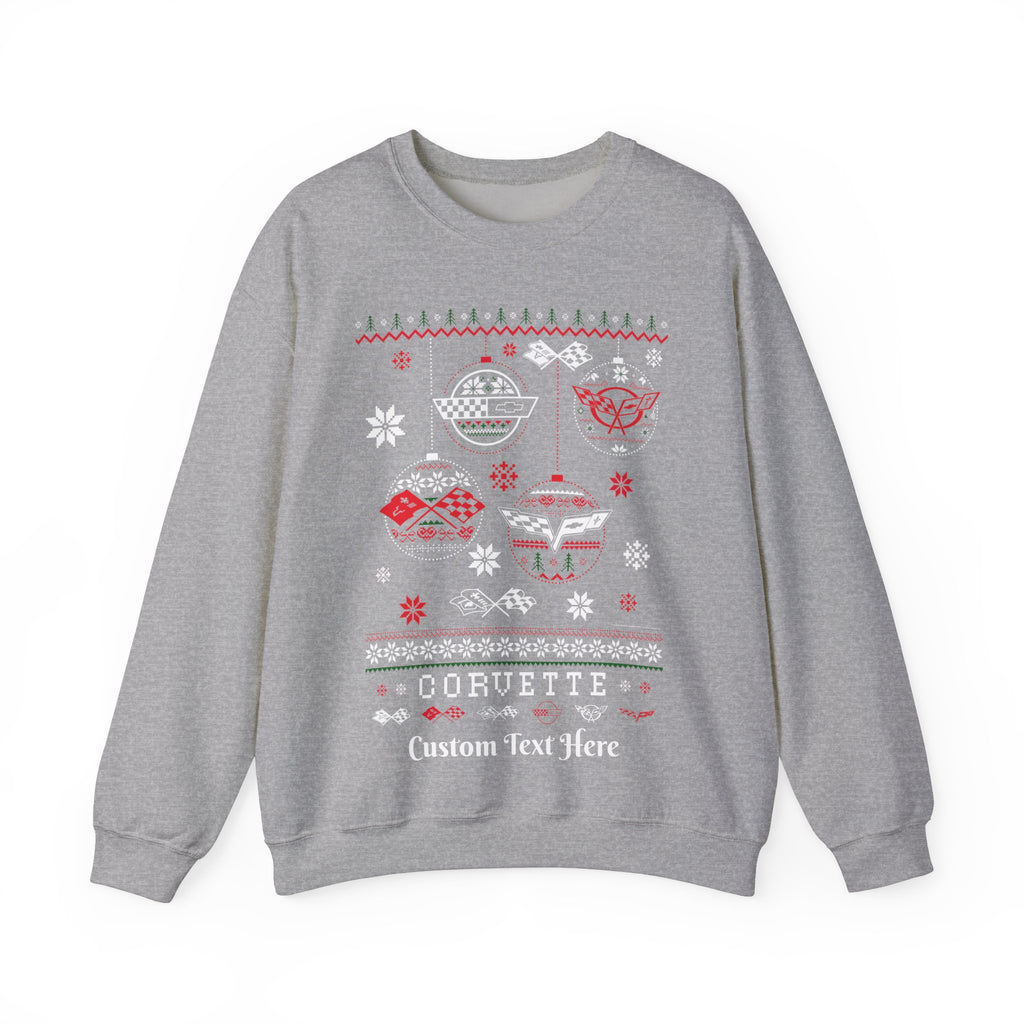 Corvette Personalized Ugly Christmas  Crewneck Sweatshirt