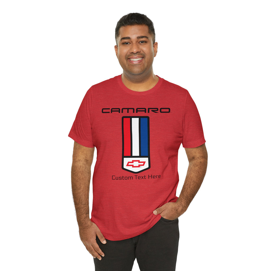 Camaro 2nd Gen 3 Stripes Bow Tie Personalized Unisex Jersey Short Sleeve Tee, Perfect for the Camaro Fan