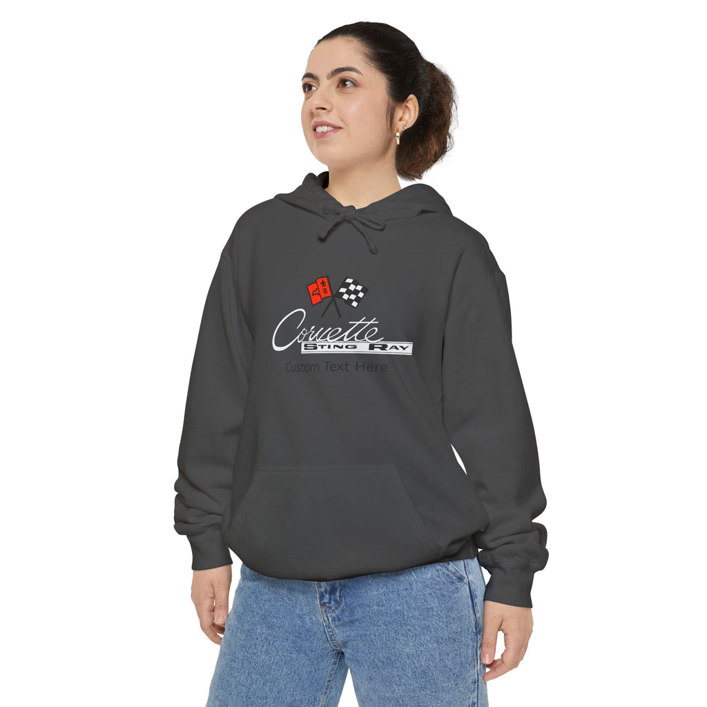 Personalized C2 Corvette Comfort Colors® Hooded Sweatshirt, Custom Gift for Chevy Car Enthusiasts, Soft and Comfortable Premium Hoodie for Everyday Wear