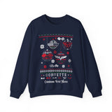 Corvette Personalized Ugly Christmas  Crewneck Sweatshirt