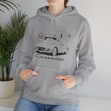 C1 Corvette Monochrome Design Cotton Blend Hooded Sweatshirt – Legends of the Road, Perfect for the Corvette Fan