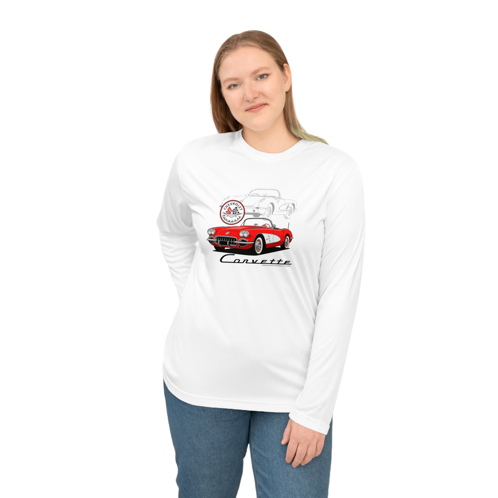 C1 Corvette Performance Long Sleeve Shirt – Classic Red Edition-Legends of the Road
