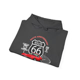 C3 Corvette Route 66 100th Anniversary Hooded Sweatshirt – Legends of the Road, Perfect for the Corvette Fan