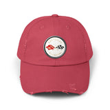 Corvette C1 Flag Logo Distressed Cap, One size adjustable hideaway strap.