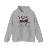 C6 Corvette Personalized Custom Car Color Cotton Blend Hooded Sweatshirt - BLACK