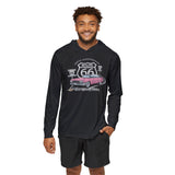 Pink Cadillac Route 66 100th Anniversary Performance Hooded Long Sleeve Shirt-Legends of Route 66