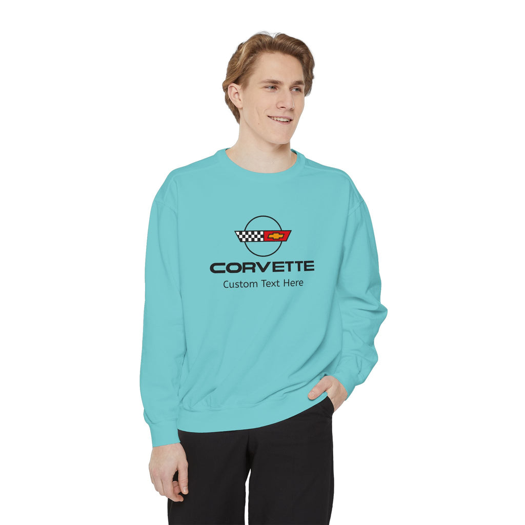 Personalized C4 Corvette Comfort Colors® Unisex Garment-Dyed Premium Sweatshirt, Cotton Blend, Relaxed Fit, Chevrolet Enthusiasts, Official Licensed Apparel, Perfect Gift for Him or Her