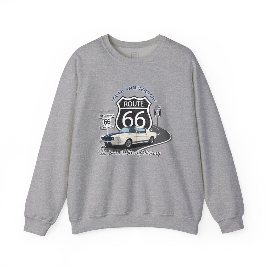 Shelby GT350 Route 66 100th Anniversary Crew Neck Sweatshirt, Bold
