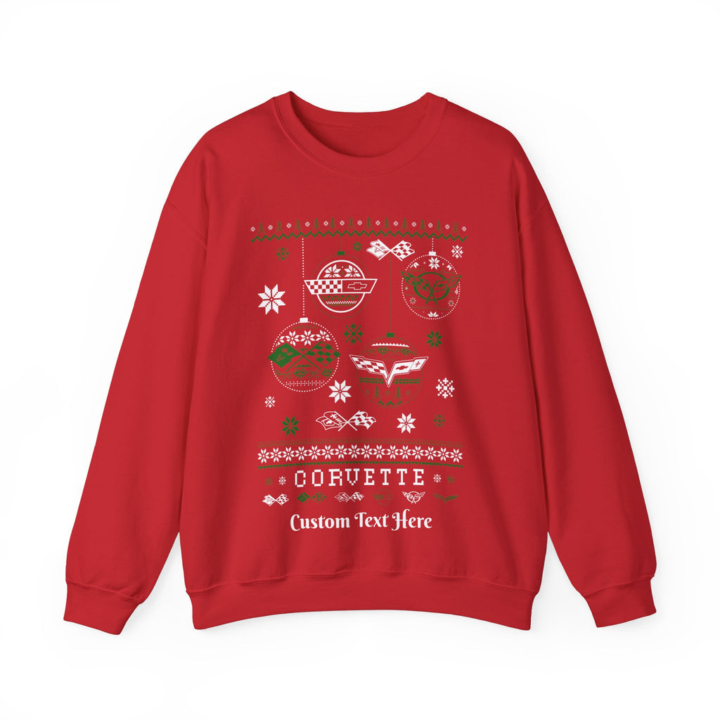 Corvette Personalized Ugly Christmas  Crewneck Sweatshirt