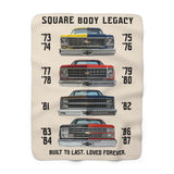 Chevrolet C10 Square Body Legacy Ultra Plush Sherpa Blanket – 50×60 Stacked Year Edition