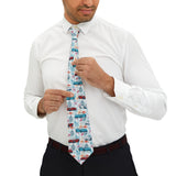 Corvette C6 Hawaiian style design Necktie, 56 inches long, 4 inches wide