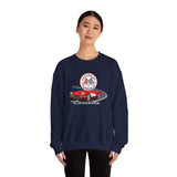 C1 Corvette Emblem & Track Crew Neck Cotton Blend Sweatshirt – Legends of the Road, Perfect for the Corvette Fan