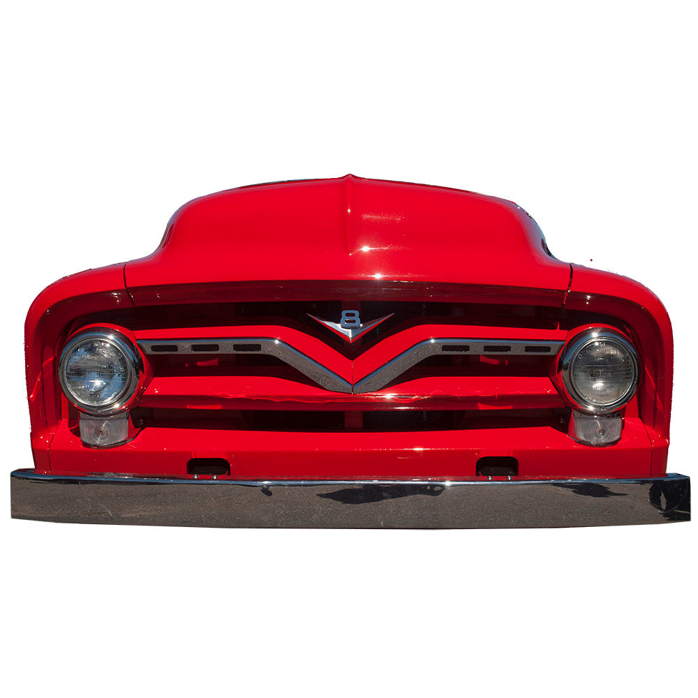 1955 Ford F-100 Truck Front Grill USA Made Metal Sign, 19 x 10 inches Red, Economy