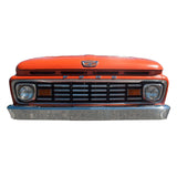1963 Ford F-100 Truck Front Grill USA Made Metal Sign, 19 x 8 inches Red, Economy