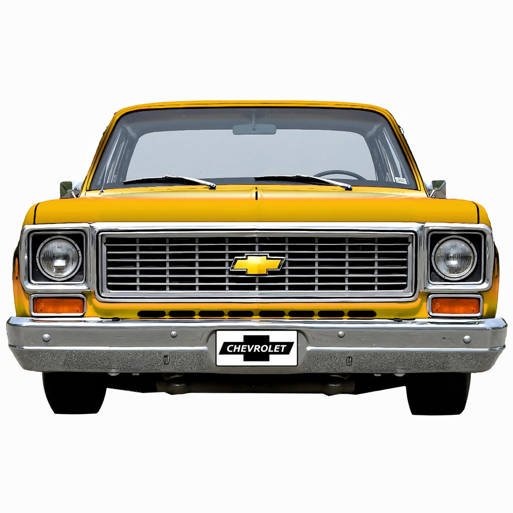 1973 C10 Truck Front-End Metal Wall Decor — Made in US, Available in 2 sizes and 4 Colors
