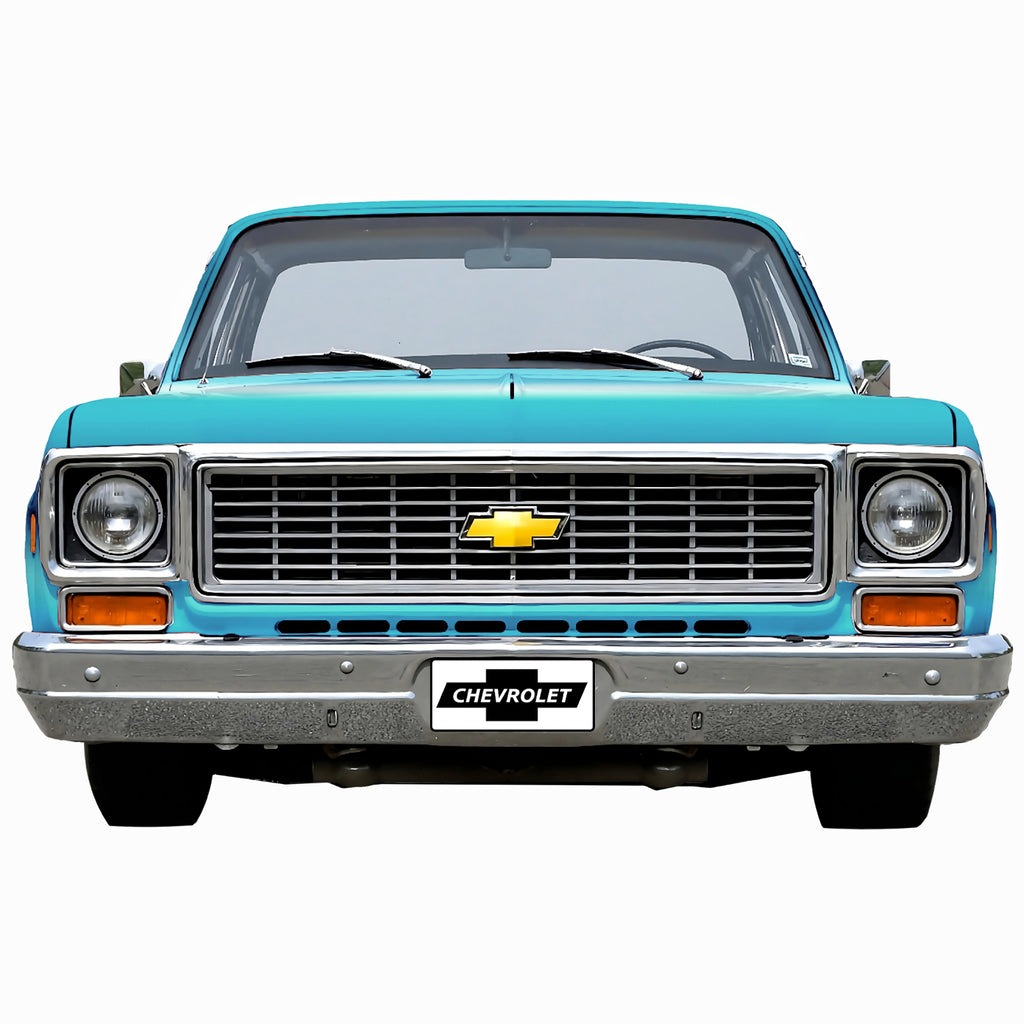 1973 C10 Truck Front-End Metal Wall Decor — Made in US, Available in 2 sizes and 4 Colors