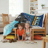 BIGFOOT 4X4X4® "Legendary Blueprint" 50x60 USA-Made Sherpa Blanket — Ultra-Soft Plush Throw