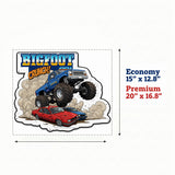 BIGFOOT® 4x4 USA-Made Die Cut Steel Wall Décor – Crunch! The Original Monster Truck-Available in 2 Sizes