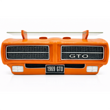 Sunbeltgifts 1969 Pontiac GTO Judge Floating Wall Shelf, Orange, 20 x6.75x6 inches, Tempered Glass, Car Lover Gift, Man Cave Garage Decor, Classic Car Fans, Vintage Auto Collectible