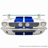 1967 Carroll Shelby GT500 Blue and White Wall Shelf, LED Lights