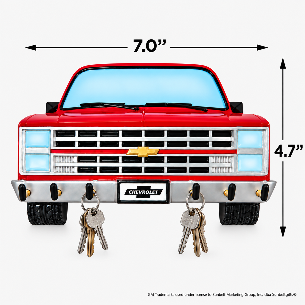 Chevrolet C10 Truck 6-Hook Resin Key Rack – Red