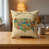Personalized Legends of Route 66 Throw Pillow, Double-Sided Custom Decor, 16 x 16 inches