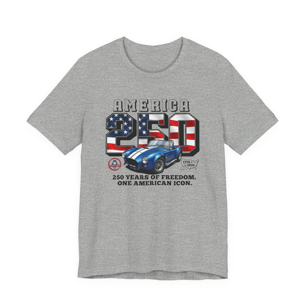 Shelby Blue Cobra 427 "One American Icon" America 250 T-Shirt