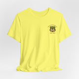 Legends of Route 66 100th Anniversary Landmark Map Design Cotton Front and Back Printed Short Sleeve Tee