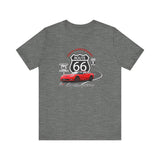 C6 Corvette Route 66 100th Anniversary Short Sleeve Tee – Legends of the Road, Perfect for the Corvette Fan